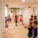 Enjoying the new extra-wide hallway