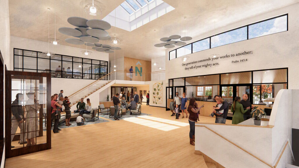 Architectural rendering of new lobby