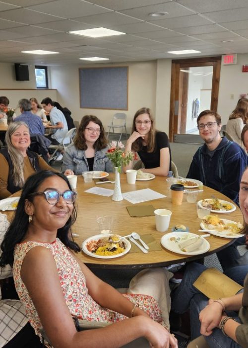 college lunch around round table